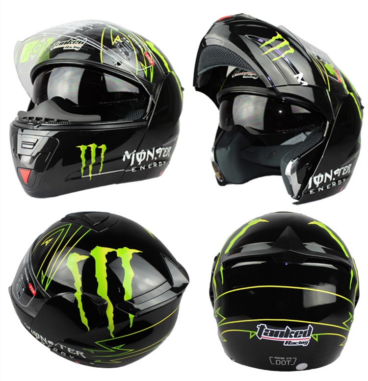 tanked racing v - p 210 / monster energy /全盔头盔/附带护罩的/大