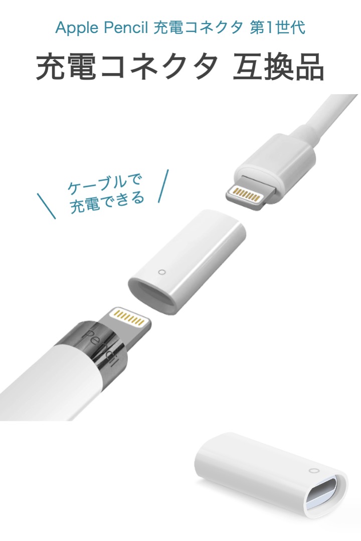 Apple Pencil 充電コネクタ 第1世代 Lightningアダプタ メス メス