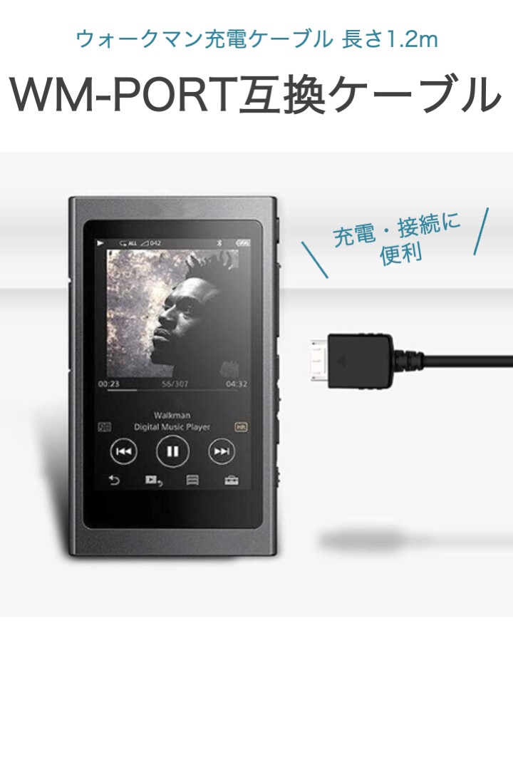 ウォークマン 充電ケーブル WM-PORT 長さ1.2m WALKMAN NWZ-845 など