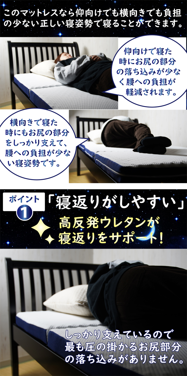 体圧分散 ベッドマット ベッドマットレス 寝具 マット 快眠 腰痛 熟睡 マットレス 敷き布団 シングルサイズ 高反発体圧分散 ベッドでもフロア