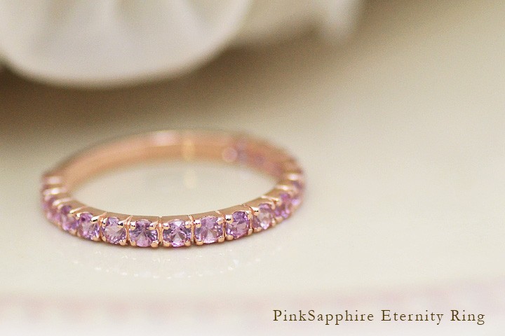 umu エタニティーリング ルベライト ピンクゴールド K18 9.5号 天然