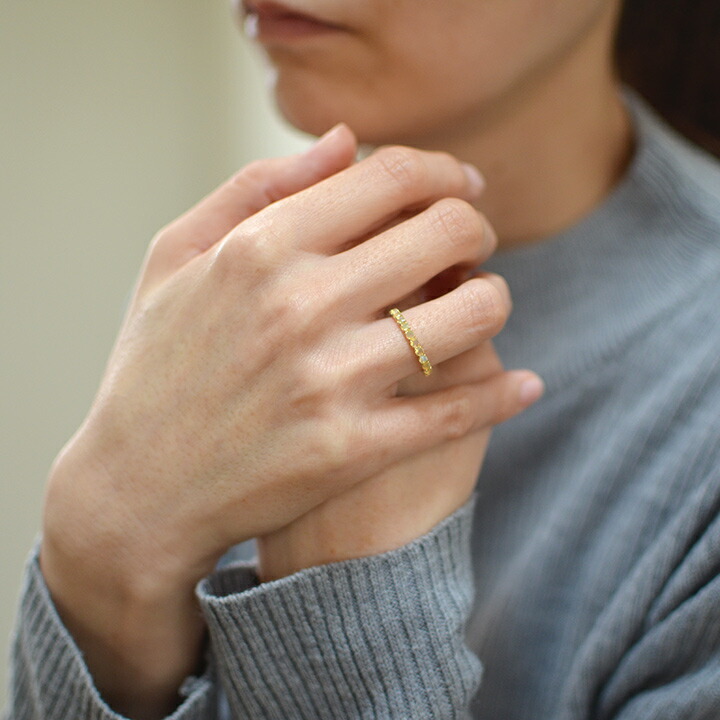 限定受注 指輪 エタニティリング イエローベリル PT900・K18・K10選択