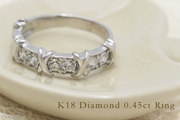 指輪 リング ダイヤモンド 0.45ct PT900・K18・K10選択可 プラチナ