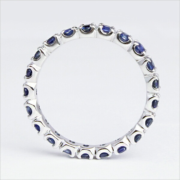 指輪 フルエタニティリング ブルーサファイア 1.8ct PT900・K18・K10