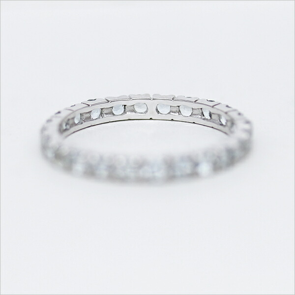 指輪 フルエタニティリング アクアマリン ゴールド K18 レディース 18K