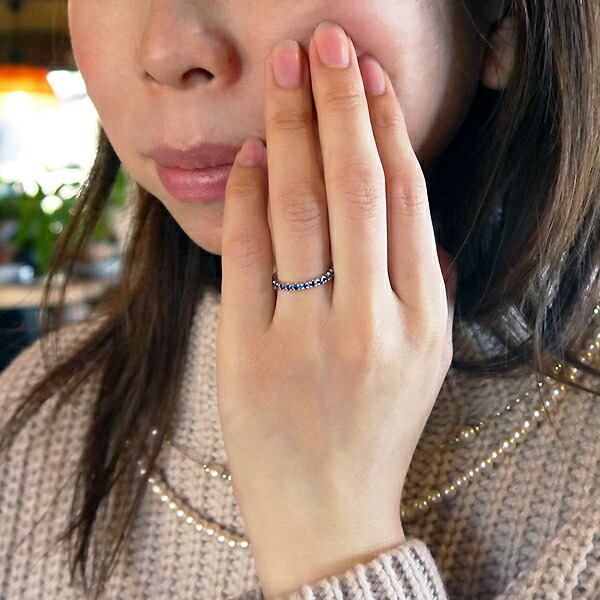 ブルーサファイア・エタニティーリング・指輪シルバー925K14YG金ゴールド 指輪 フルエタニティリング ブルーサファイア ゴールド K18 レディース