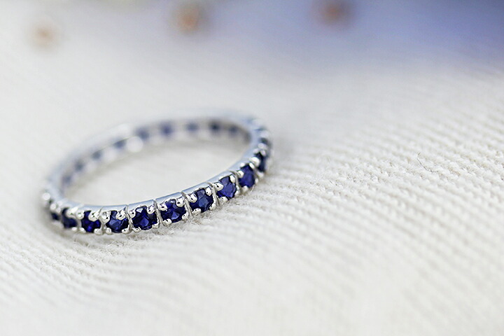 ブルーサファイア・エタニティーリング・指輪シルバー925K14YG金ゴールド 指輪 フルエタニティリング ブルーサファイア ゴールド K18 レディース
