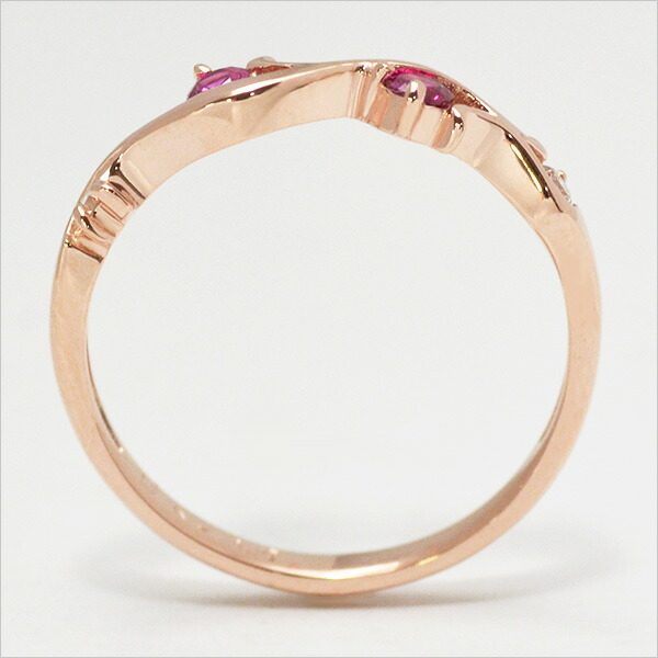 指輪 リング ルビー ダイヤモンド ゴールド K10 レディース 10K 10金