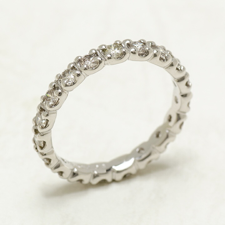 指輪 フルエタニティリング ダイヤモンド 0.8ct シルバー925