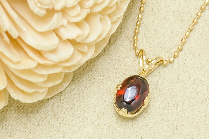 ペンダントトップ ガーネット drop ゴールド K18 レディース 18K 18金