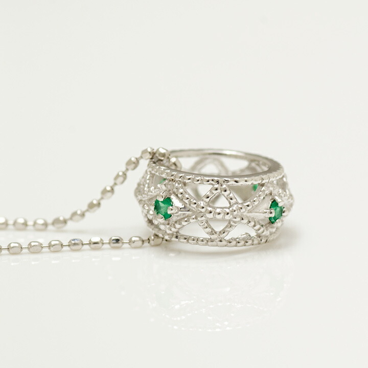 チ*コ様 エメラルド ペンダントトップ ネックレス pt900 プラチナ ペンダントトップ エメラルド cortile ネックレス PT900・K18・K10選択