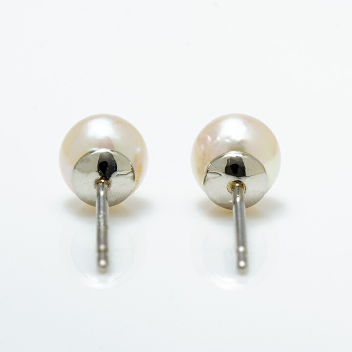 スタッドピアス パール 本真珠5mm プラチナ900 6月誕生石