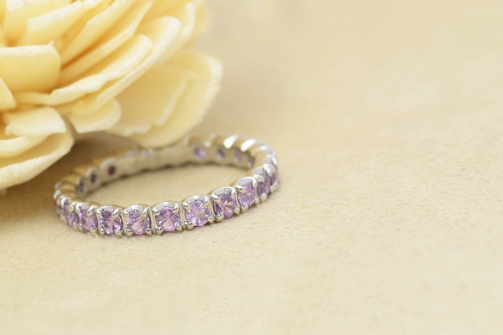 ぱ*ゃ様 素敵♡マルチカットローズカット天然ピンクパープルサファイア