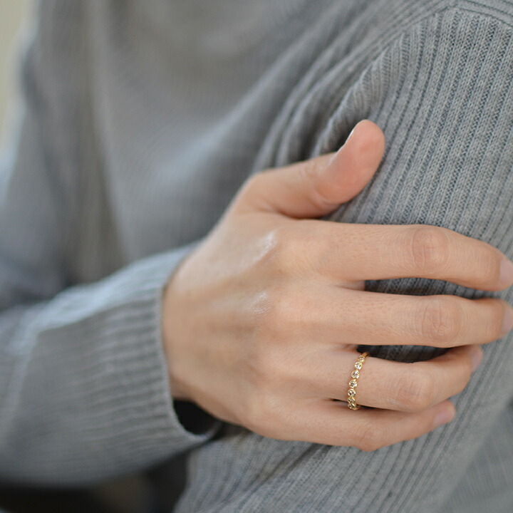 指輪 リング ブラウンダイヤモンド ponte ゴールド K18 レディース 18K