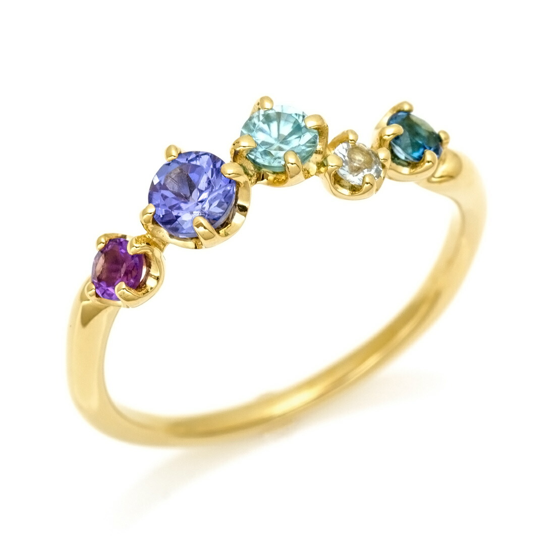 マルチストーン リング ダイヤモンド アメジスト シトリン K18 ダイヤ 指輪 マルチストーン リング ダイヤモンド アメジスト シトリン K18 ダイヤ 指輪