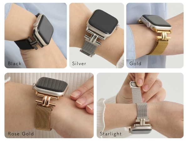 アップルウォッチ バンド apple watch ステンレス レディース メッシュ