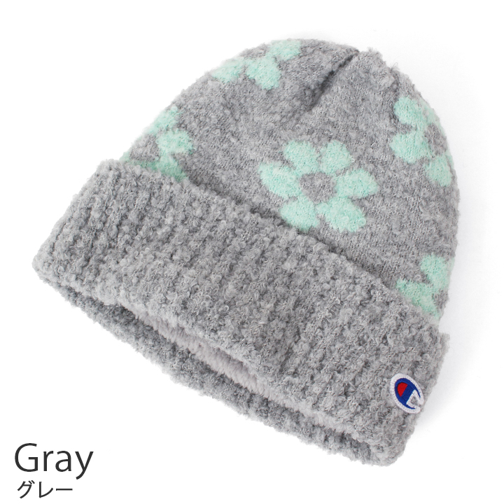 Champion（チャンピオン） フラワー裏ボアニットキャップ 478-0035