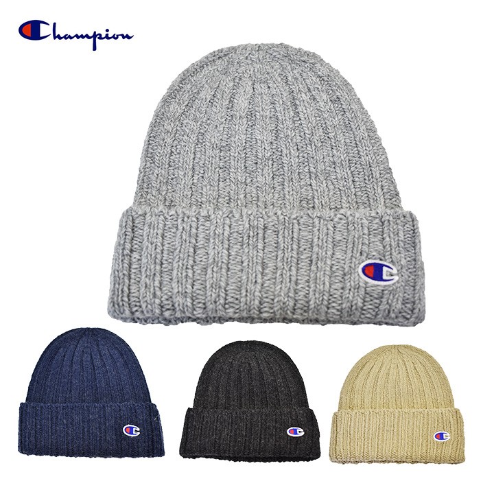 Champion チャンピオン ニットキャップ WHOLEGARMENT 日本製 492-1069 :492-1069:帽子のDeux chapeau  - 通販 - Yahoo!ショッピング