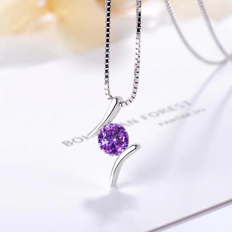風 ネックレス レディース czダイヤ 水晶 1.24ct 大粒 プラチナ仕上げ 