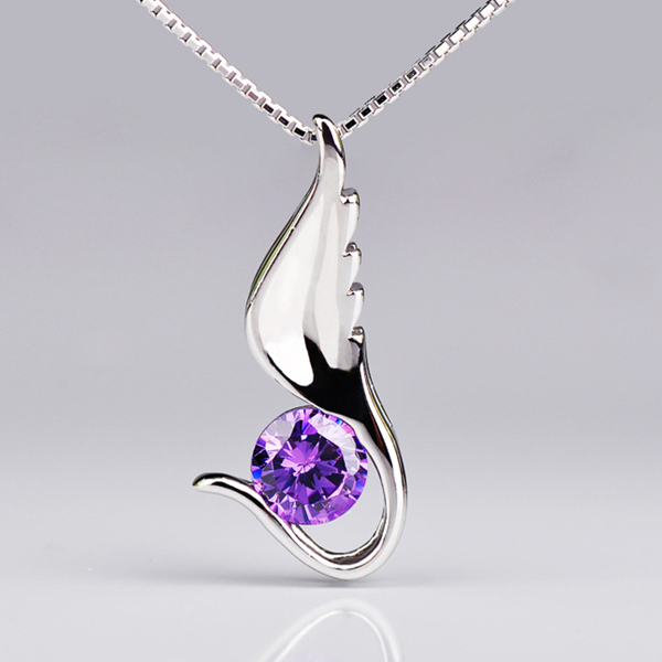 さ*ら様 プラチナ 羽根モチーフ ネックレス Jewelry i（ジュエリーアイ） ペアネックレス フェザー ネックレス