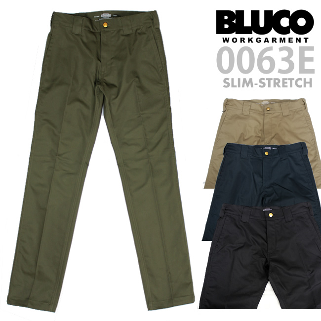 再入荷！ BLUCO ブルコ スリムワークパンツ ストレッチパンツ 0063E