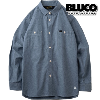 BLUCO ワークシャツ シャンブレーシャツ 141-11-121 メンズ コットン 送料無料 20...