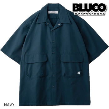 BLUCO ブルコ ワークシャツ ビッグポケット 143-21-002 BIG POCKET WORK SHIRT S/S 半袖シャツ メンズ 無地 送料無料｜under-throw｜03