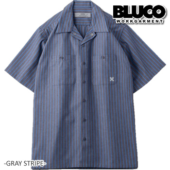 BLUCO ブルコ 半袖 ワークシャツ 半袖ワークシャツ 143-21-108 0108 STANDARD WORK SHIRT S/S 半袖シャツ メンズ 無地 ストライプ 送料無料｜under-throw｜09