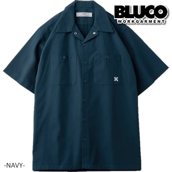 BLUCO ブルコ 半袖 ワークシャツ 半袖ワークシャツ 143-21-108 0108 STANDARD WORK SHIRT S/S 半袖シャツ メンズ 無地 ストライプ 送料無料｜under-throw｜03