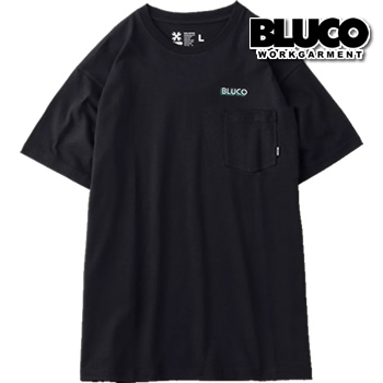 BLUCO ブルコ Tシャツ 半袖 143-22-004 POCKET TEE -LOGO- BLU...