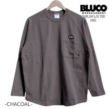 BLUCO ブルコ ラグラン長袖Tシャツ ロンT PRINT L/S TEE -HEX