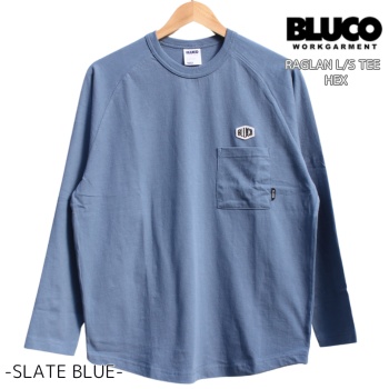 BLUCO ブルコ ラグラン長袖Tシャツ ロンT PRINT L/S TEE -HEX BLUCO ブルコ ラグラン長袖Tシャツ ロンT PRINT L/S TEE -HEX
