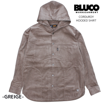 BLUCO（ブルコ） セール コーデュロイフードシャツ ワークシャツ