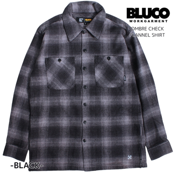 BLUCO（ブルコ） セール ネルシャツ オンブレチェック メンズ 長袖