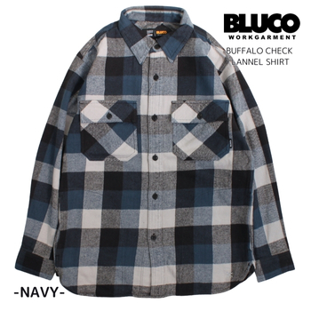 BLUCO（ブルコ） セール ネルシャツ バッファローチェック メンズ 長袖