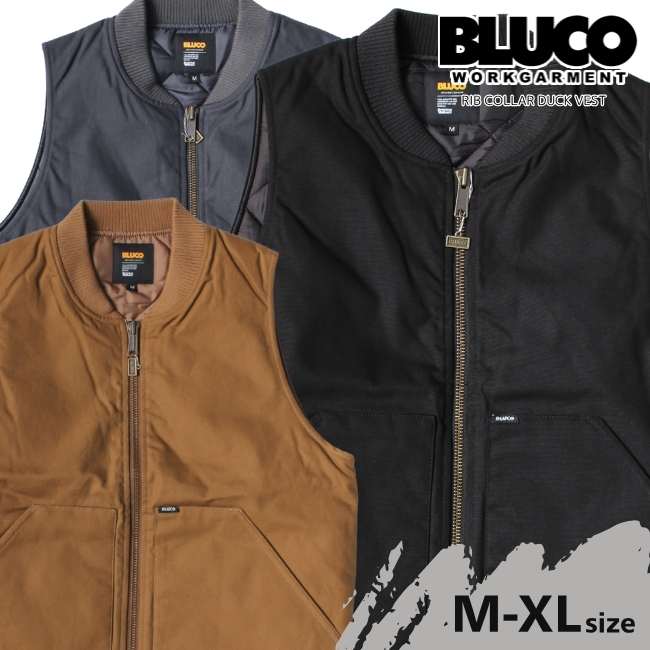 BLUCO（ブルコ） クーポン対象 リブダック ワークベスト メンズ 155-35