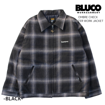 BLUCO（ブルコ） セール オンブレチェックワークジャケット OMBRE