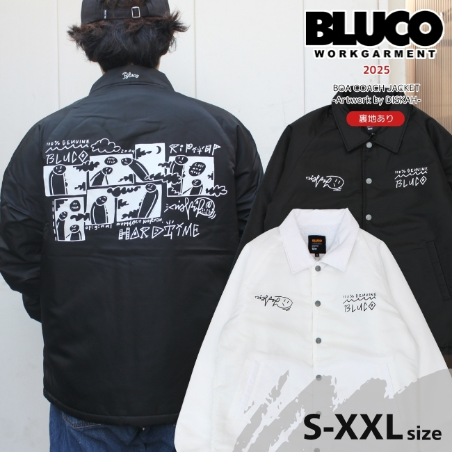 BLUCO（ブルコ） ボアコーチジャケット Artwork by DISKAH コラボ