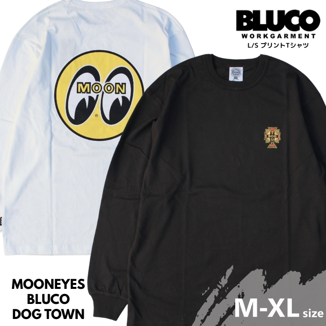 BLUCO（ブルコ） 長袖Tシャツ ロンT ドッグタウン ムーンアイズ 158-12