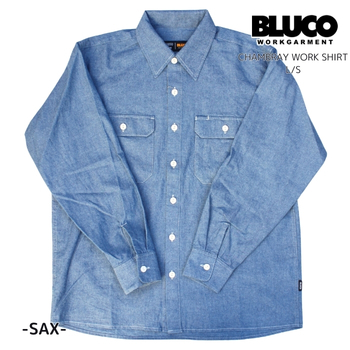 BLUCO（ブルコ） シャンブレーワークシャツ 長袖シャツ メンズ 薄手 春