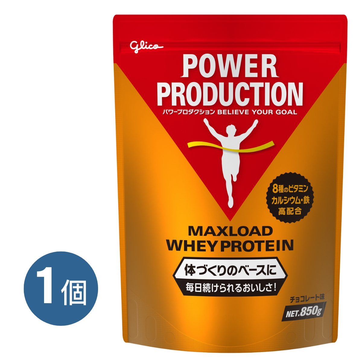 グリコ プロテイン パワープロダクション マックスロード ホエイプロテイン チョコレート味 850g