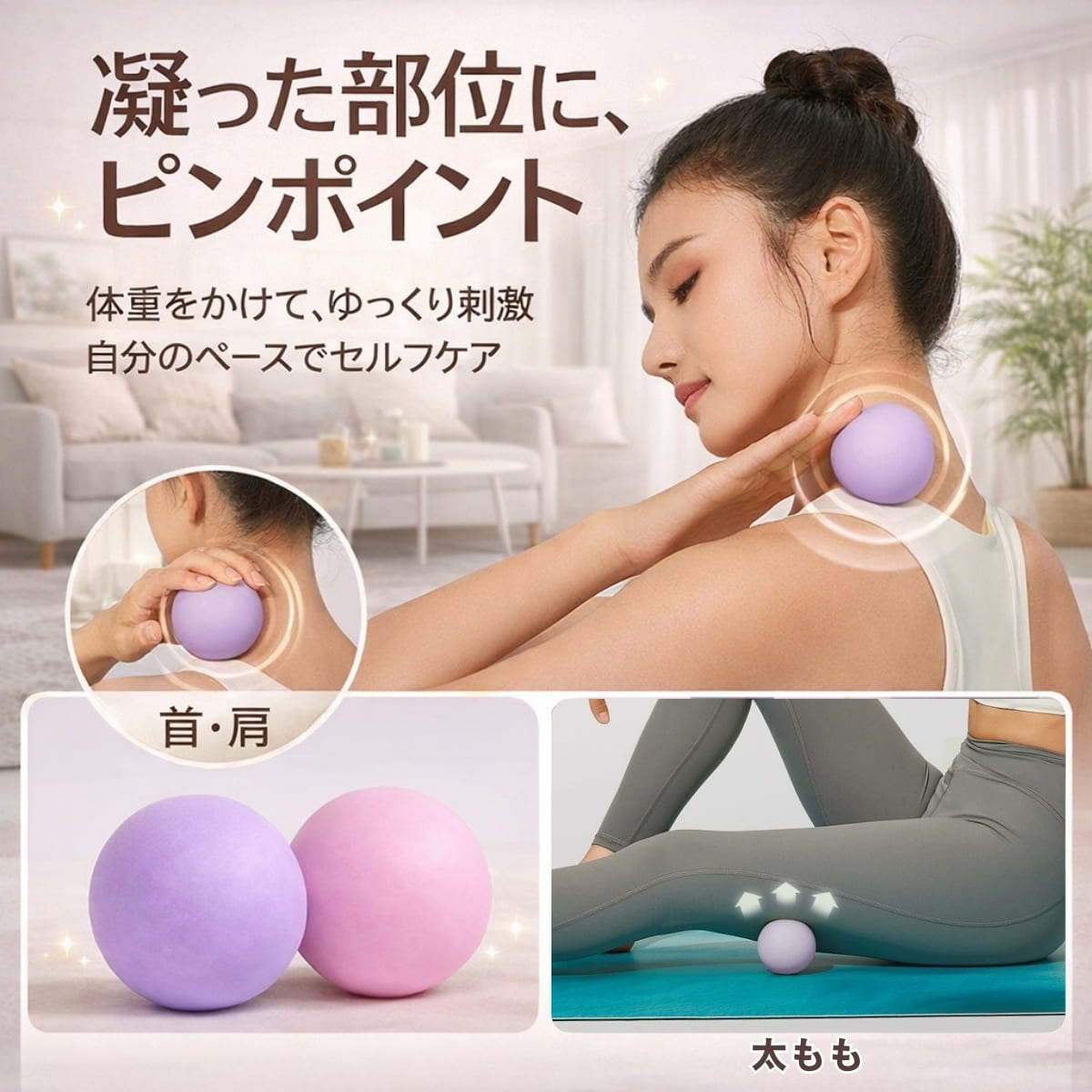 マッサージボール 丸型 ストレッチボール 筋膜リリース トリガーポイント 肩こり 背中 腰痛 ふくらはぎ 足 ツボ押し |  | 06
