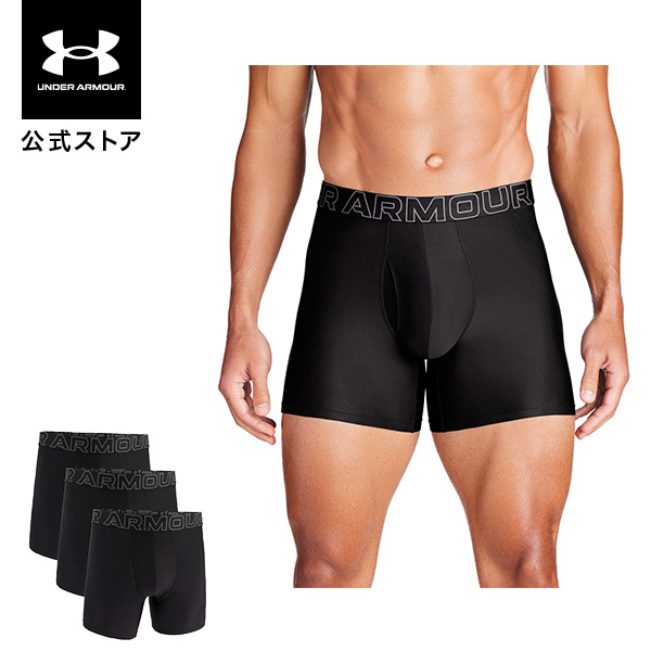 公式 アンダーアーマー UNDER ARMOUR 3枚セット UAパフォーマンステック 6インチ アンダーウェア （トレーニング／MEN ）  1387414 ボクサーパンツ 下着