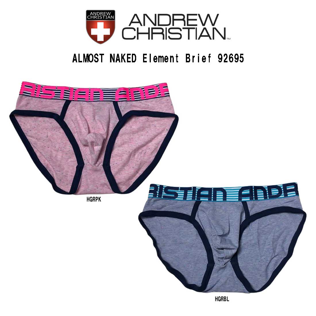 (SALE)ANDREW CHRISTIAN(アンドリュークリスチャン)ブリーフ メンズ 下着 ALMOST NAKED Element Brief 92695