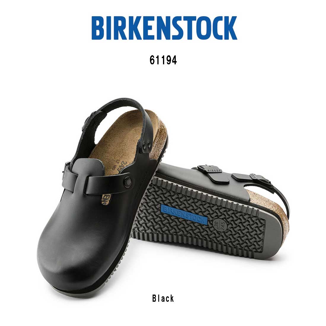 BIRKENSTOCK(ビルケンシュトック)トキオ クロッグ サンダル スーパーグリップ レザー メンズ Tokio 61194 Regular