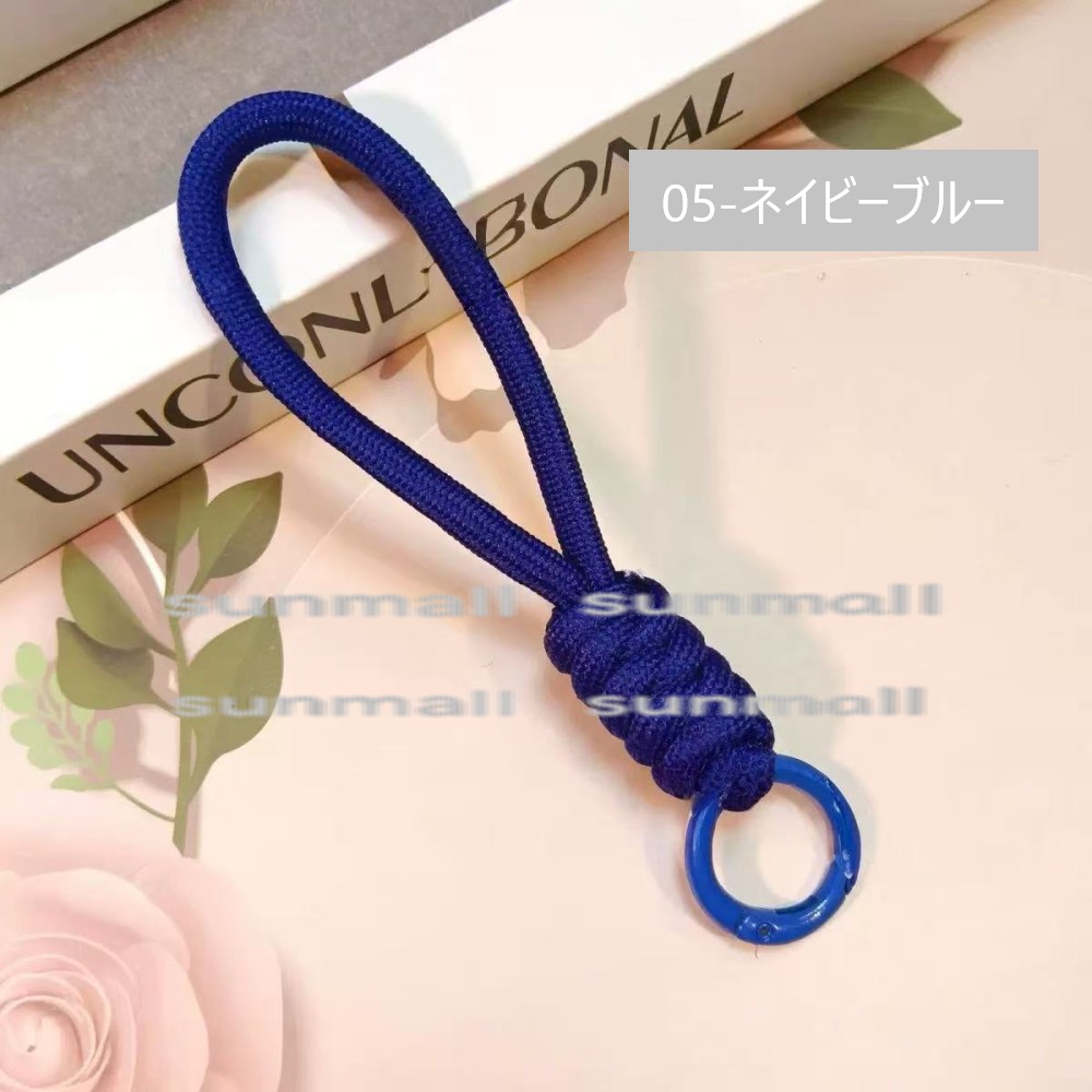 ストラップなど、24点　バラ売り可 1点販売】【8色から選べる】カラフルハンドストラップ カラビナ付き