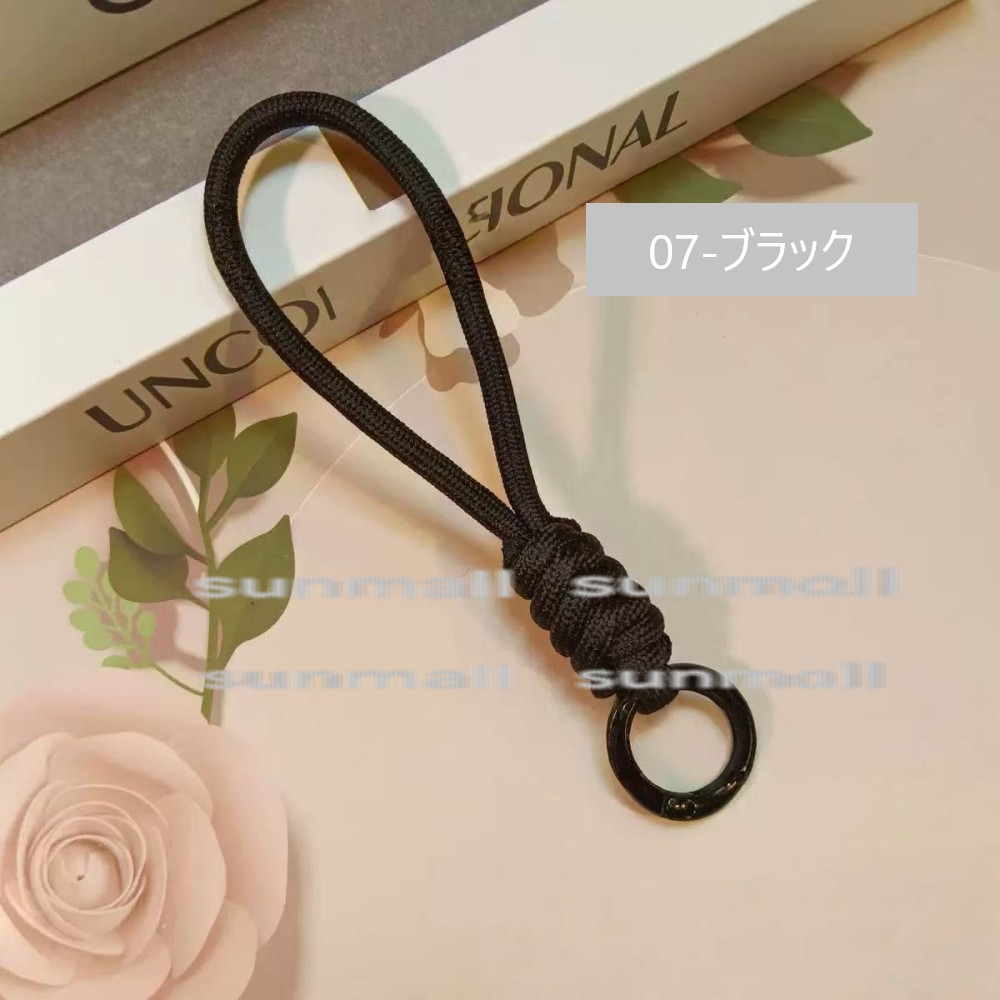 1点販売】【8色から選べる】カラフルハンドストラップ カラビナ付き