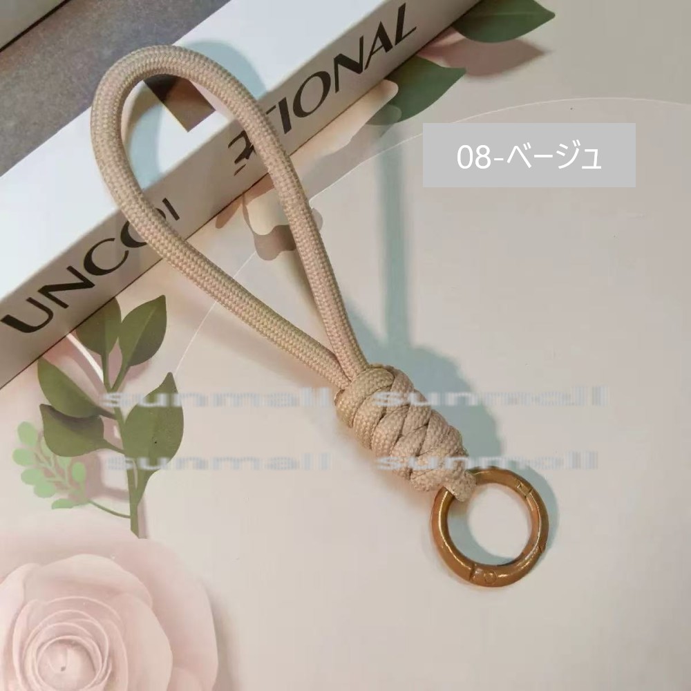 1点販売】【8色から選べる】カラフルハンドストラップ カラビナ付き