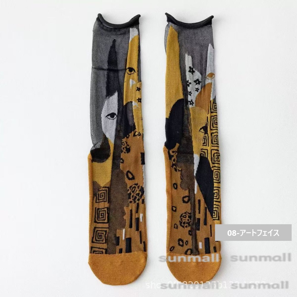 【2足セット販売】【14柄から選択可能】シースルーソックス レディース 2足セット 14柄から選べる デザインソックス 透け感 シアーソックス サイズ22〜24.5ｃｍ |  | 08