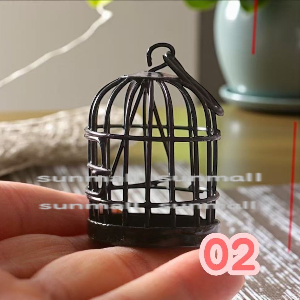 1点のみ販売】【2色から選べる】ミニチュア鳥かご アンティーク風